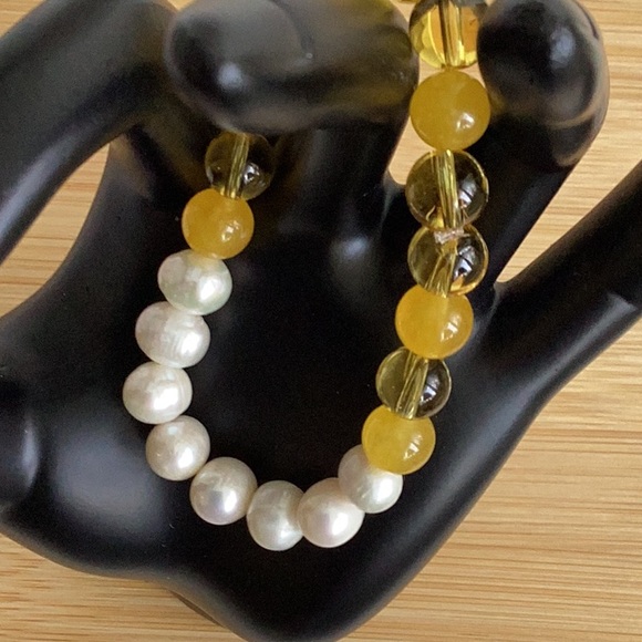 AAA Citrine and Akoya Pearl Bracelet - Picture 2 of 2